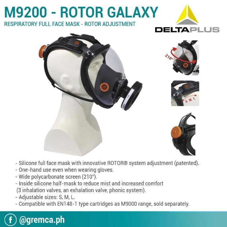 delta plus full face respiratory mask m9200 rotor galaxy m9300 strap galaxy m9000 commercial industrial construction tools equipment on carousell