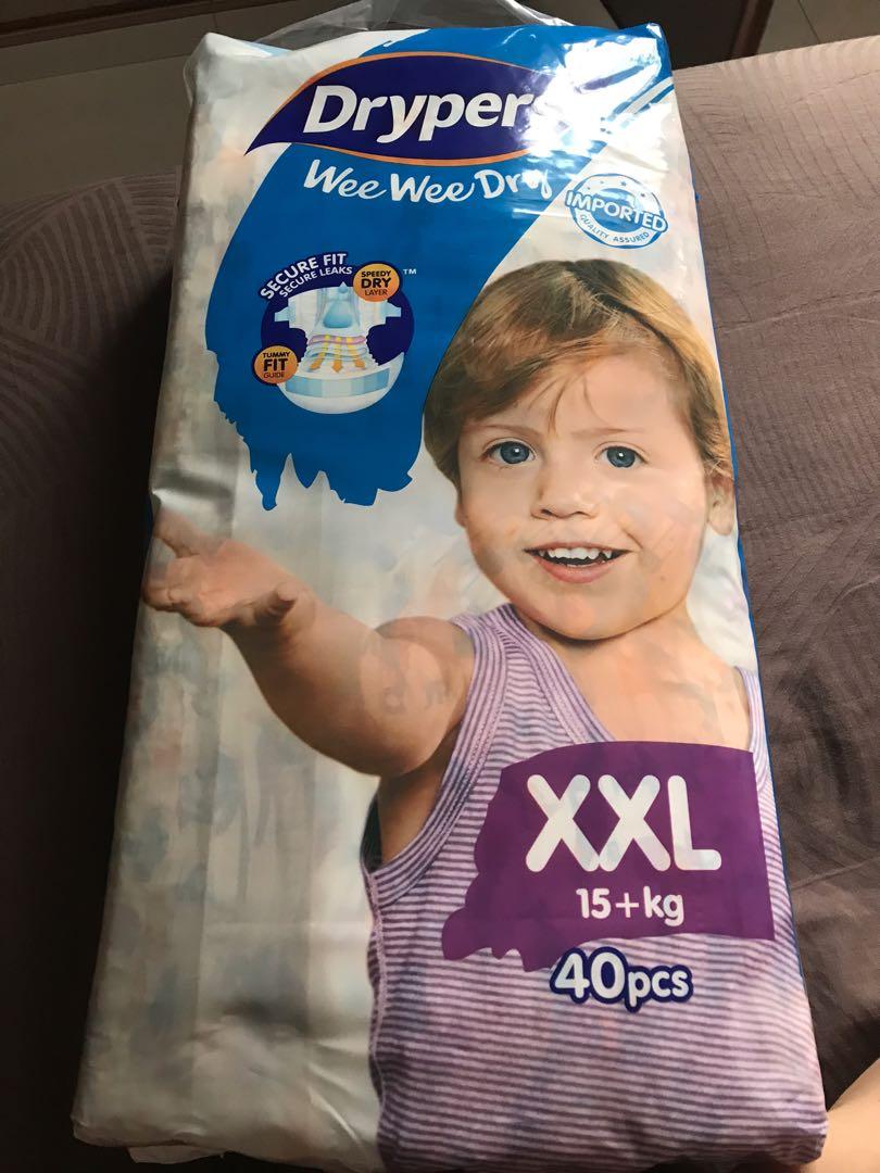 Drypers diapers XXL, Babies & Kids, Babies Apparel on
