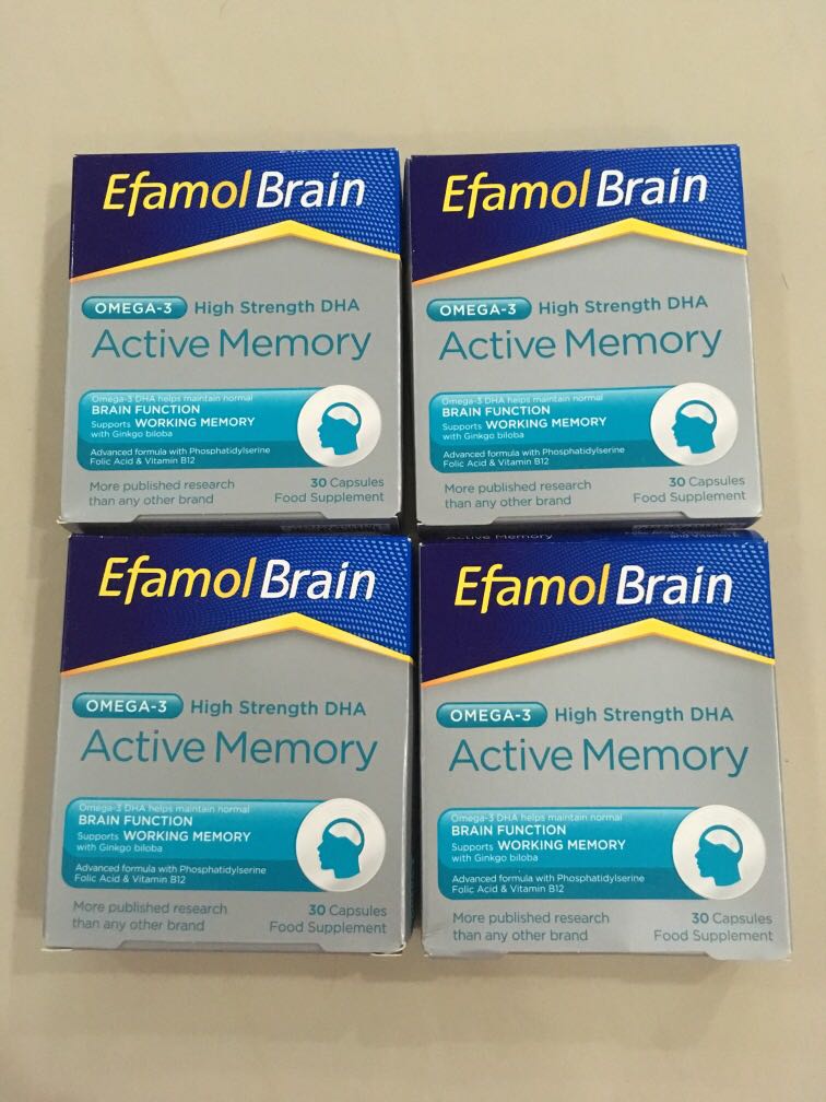 Efamol Brain Active Memory 30 capsules, Babies & Kids, Nursing ...
