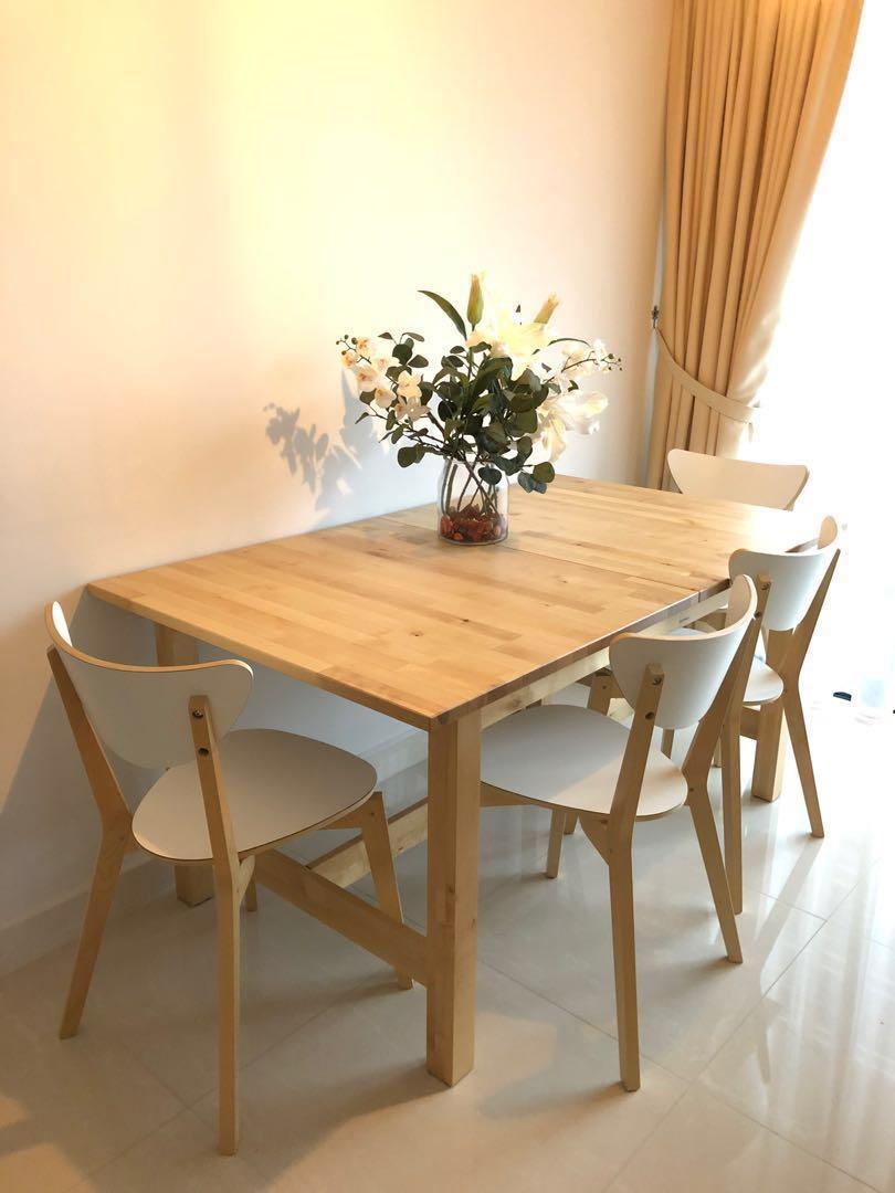 Extendable Dining Table Chairs Not Included Furniture Tables Chairs On Carousell