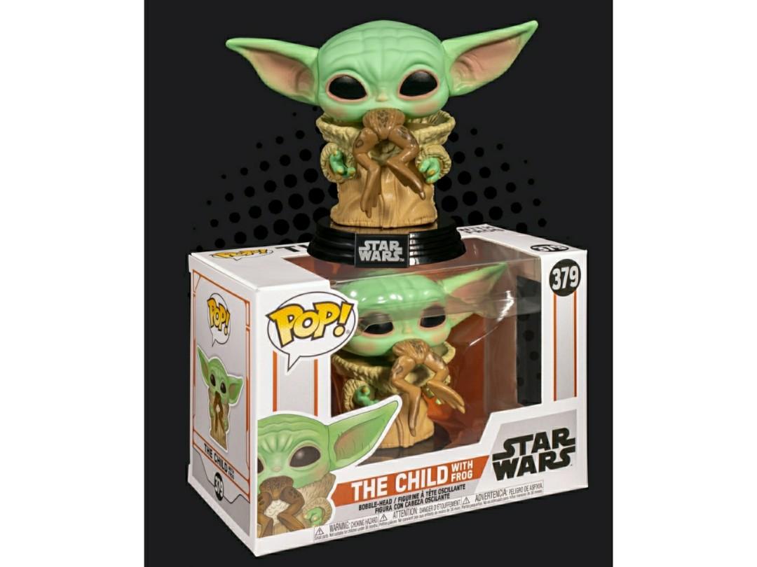 the child funko pop with frog