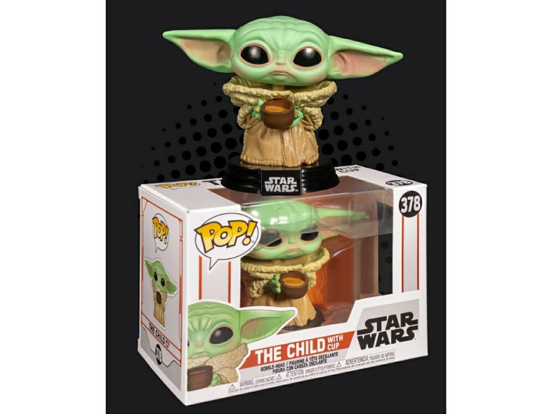 Funko Pop Star Wars The Mandalorian The Child Baby Yoda With Cup Toys Games Bricks Figurines On Carousell