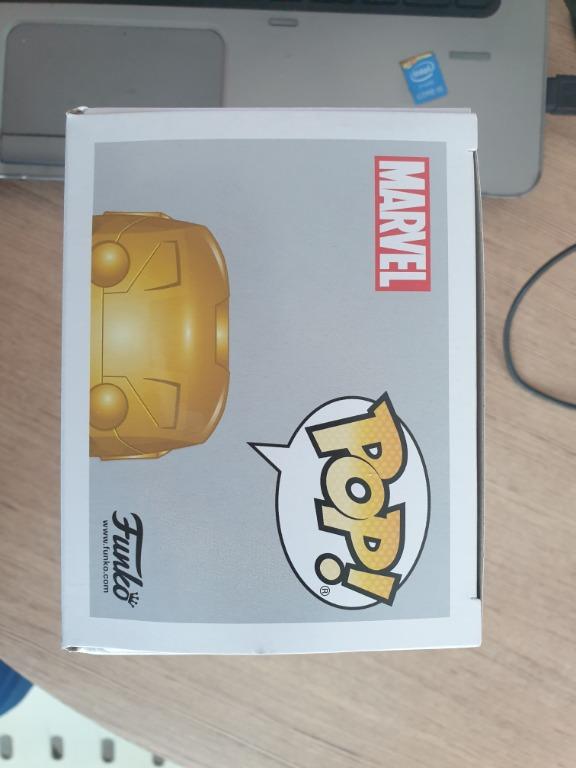 Funko Pop Marvel Studios 10th Anniversary Iron Man (Gold Chrome) #375 (Category: Designer & Blind Box Toys) located in Manila. Submitted by iceman1989 (Listing ID 1015331588, Image 2). Description: Funko Pop Marvel Infinity War Iron Man (Gold Chrome) #375 - P1200 -mint condition, comes with Pop Protector -never out of box.