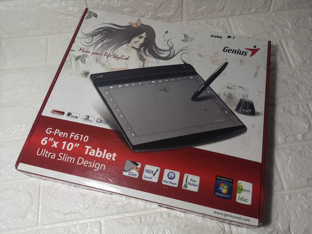 Genius Tablet G-Pen F610 Writing Sketch Pad, Mobile Phones.