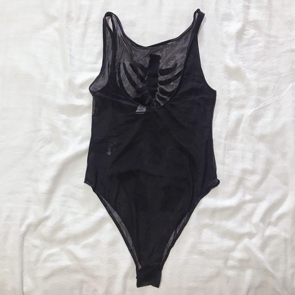 h&m skeleton bodysuit