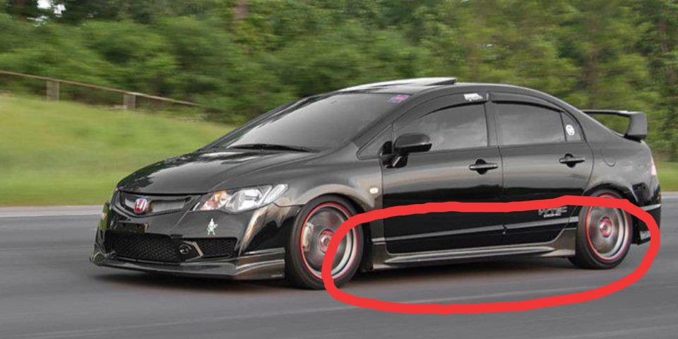 Honda Civic Fd Mugen Side Skirt Car Accessories Accessories On Carousell