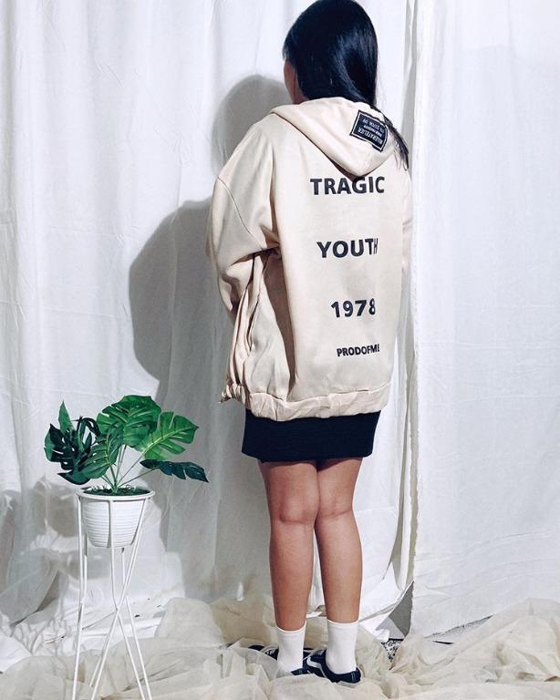 Hoodie Tragic Youth 1978 Oversize Thrift Original Thrift Sweater Thrift Murah Thrifted Murah
