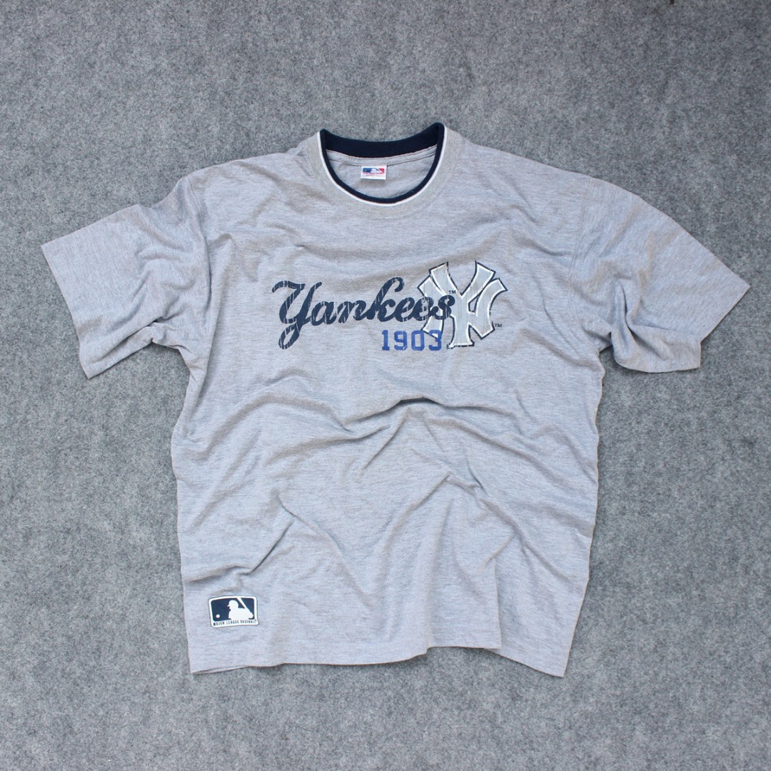 Kaos Mlb Ny Yankees Grey Second Original Murah