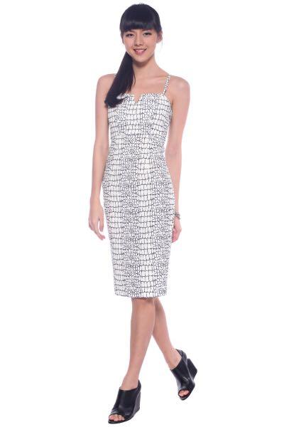 White snakeskin clearance dress