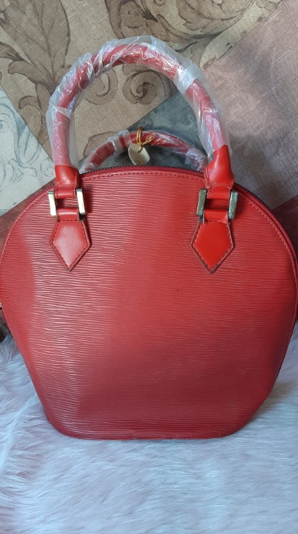 lv red handbag