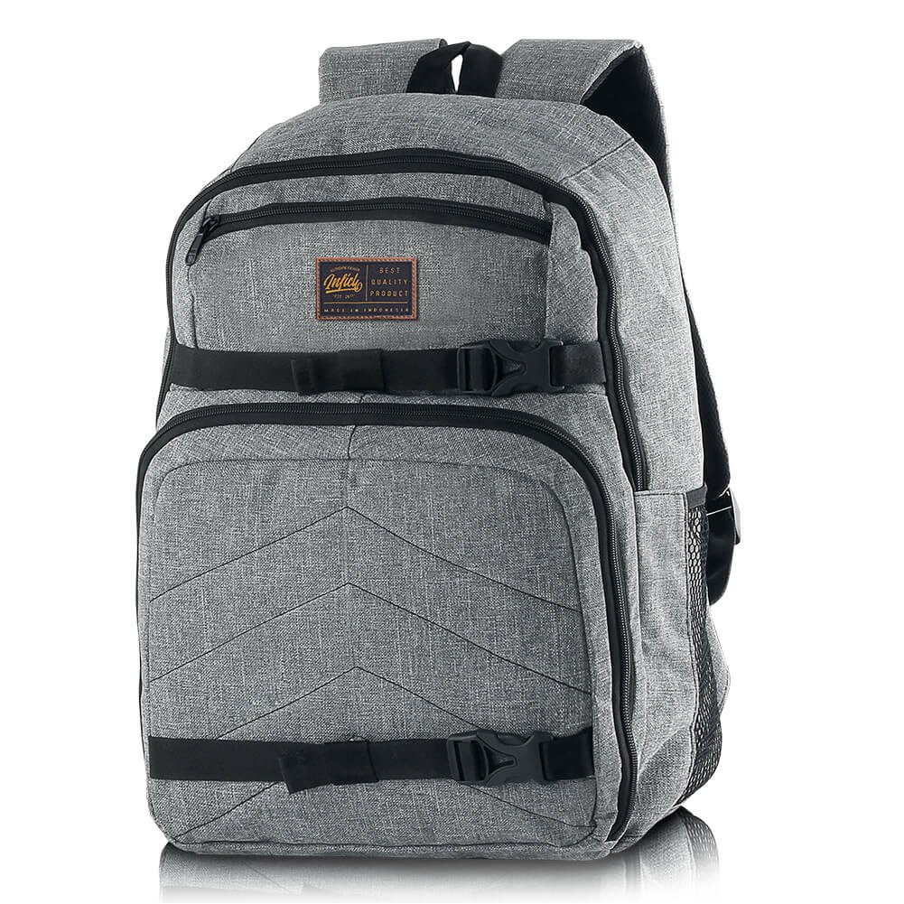 plain grey backpack