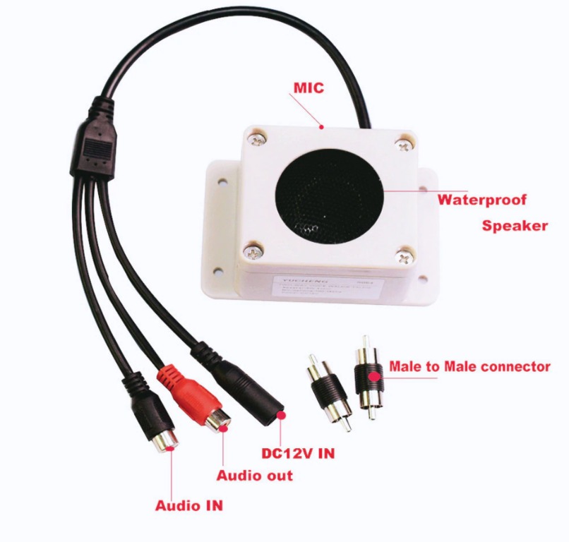 Microphone Speaker In 1 Device for Security Camera Outdoor