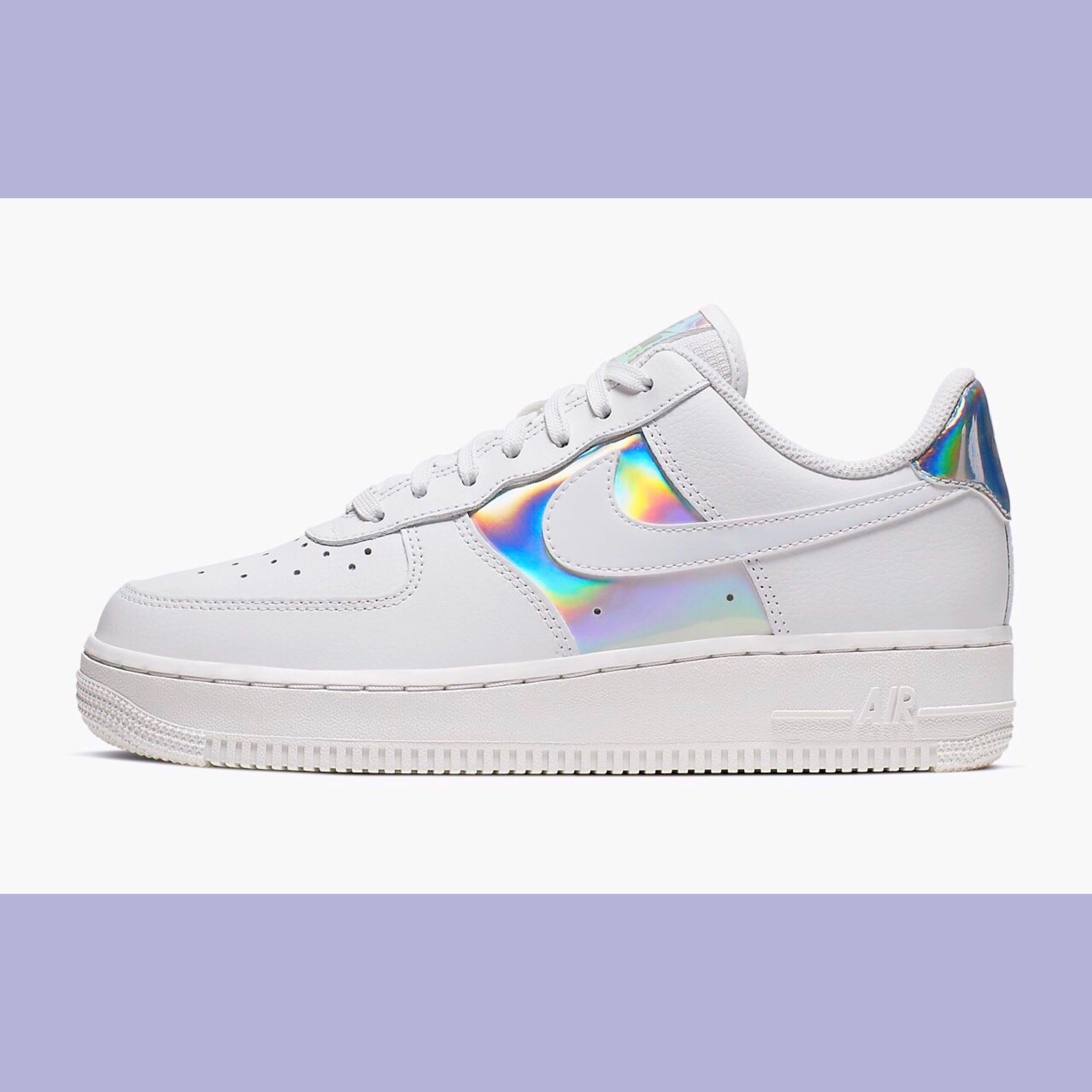 Nike Air Force 1 Low Iridescent White Women s Fashion Footwear Sneakers on Carousell