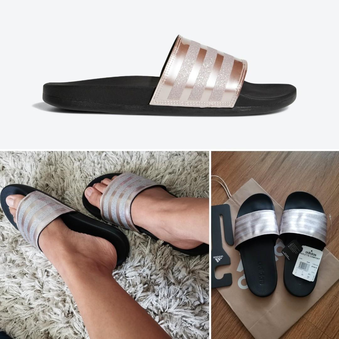 adidas rose gold sandals