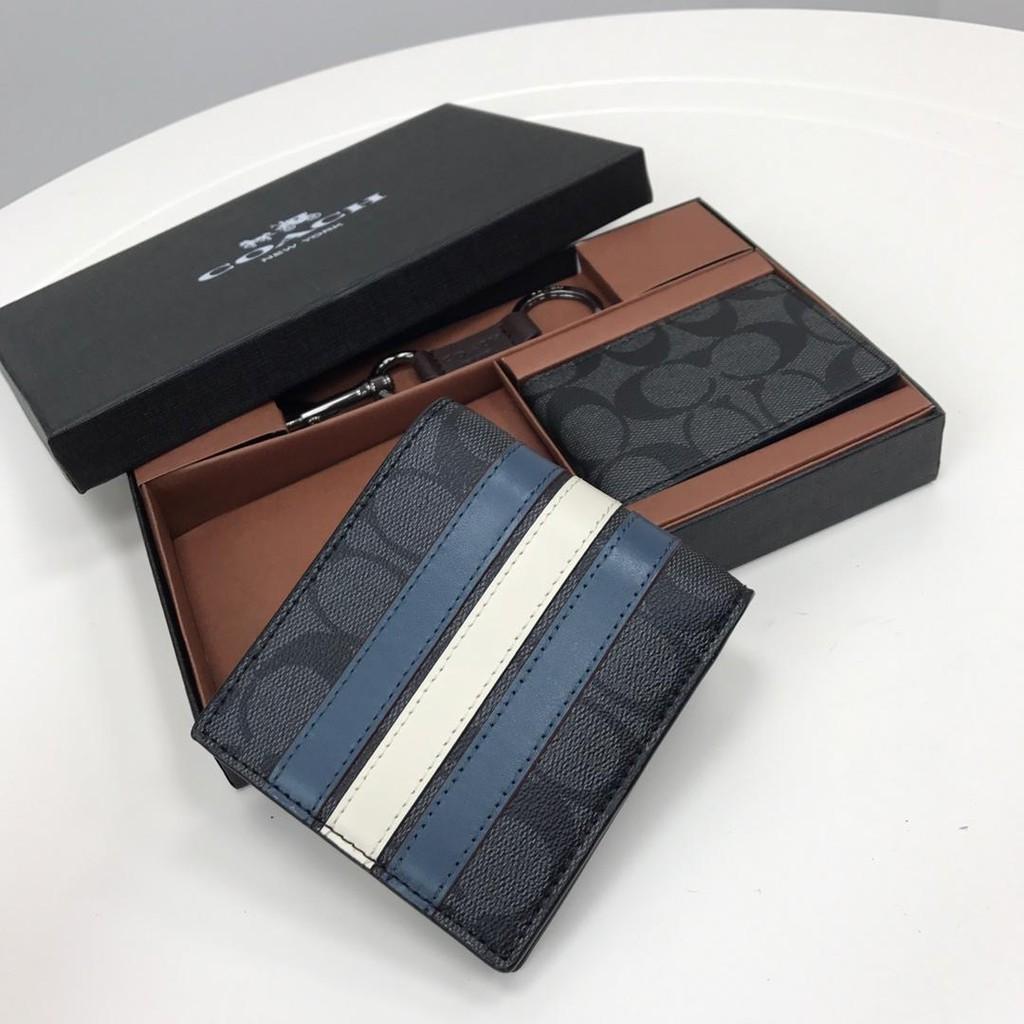 Original New Coach Wallet Men s F26072 Signal Groove Fresco