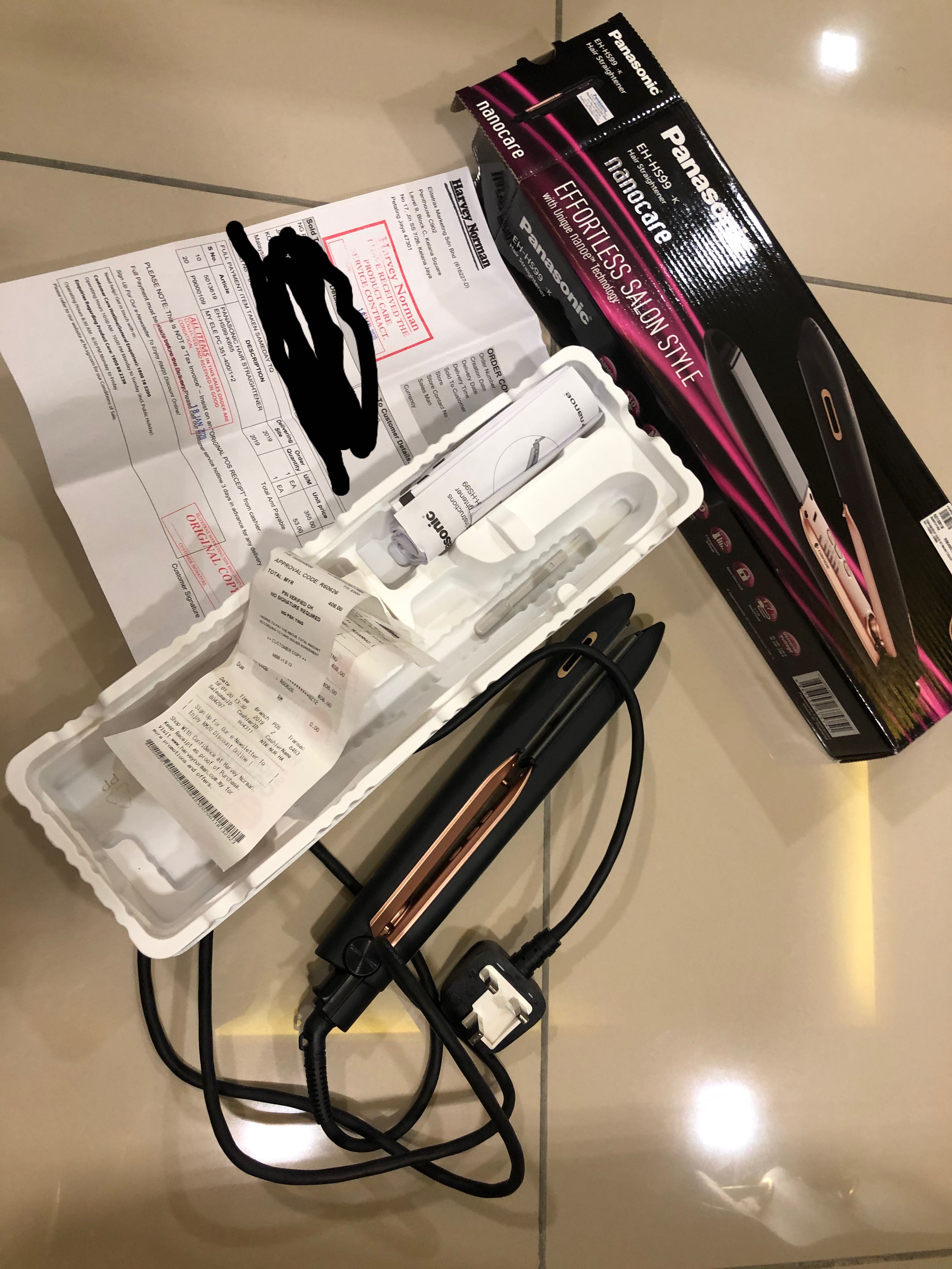 Panasonic nanocare hair straightener sale