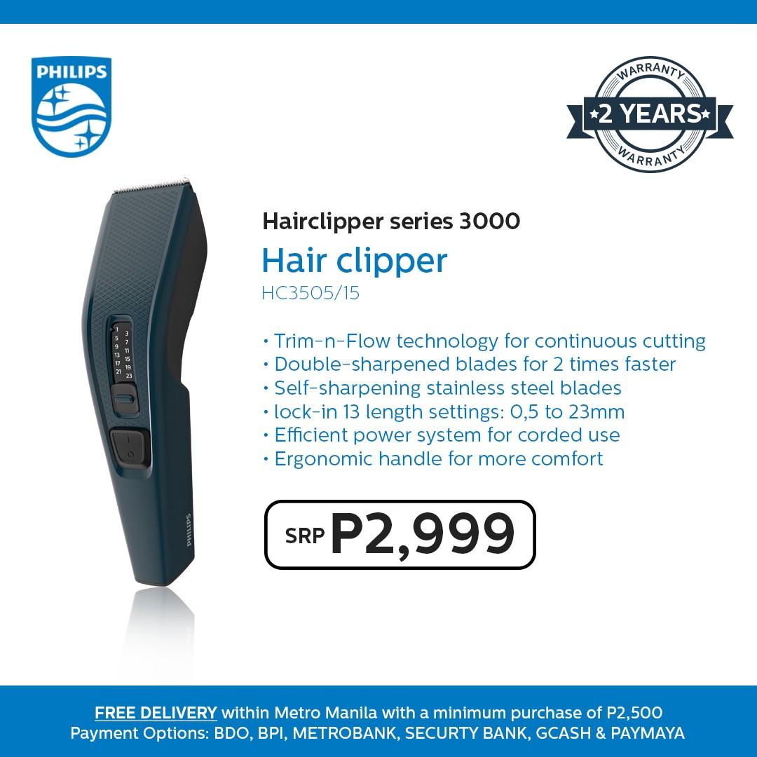 philips series 3000 hair clipper hc3505