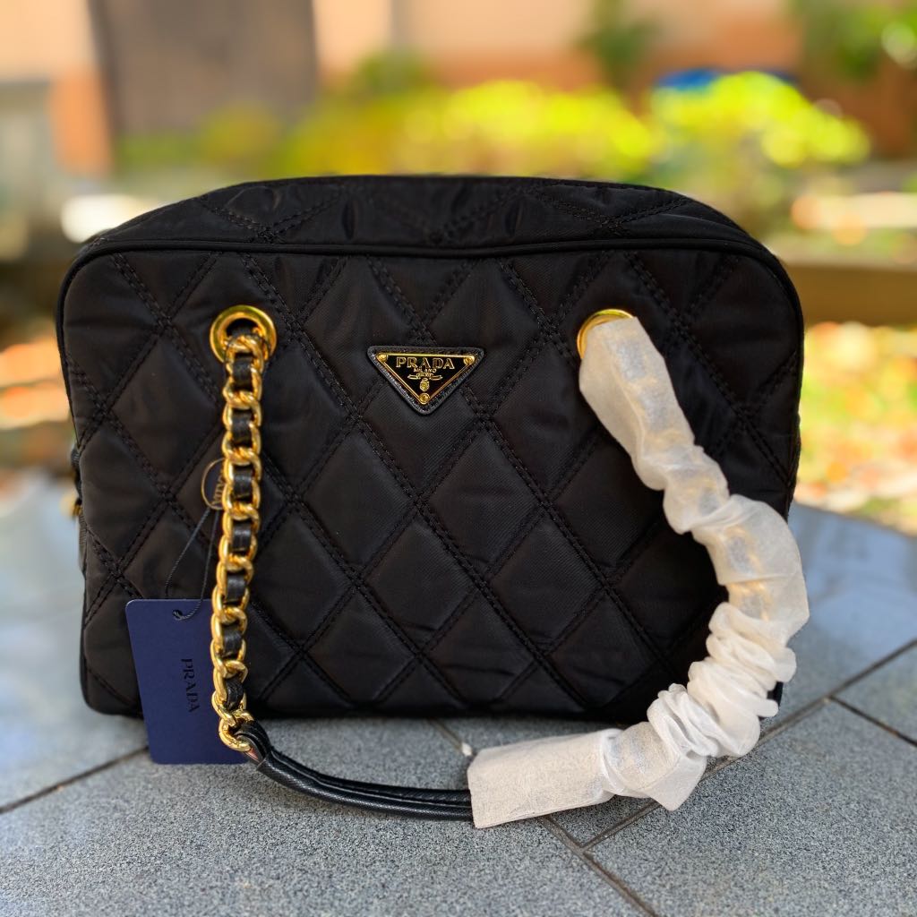 PRADA quilted nylon bag, Luxury, Bags & Wallets on Carousell