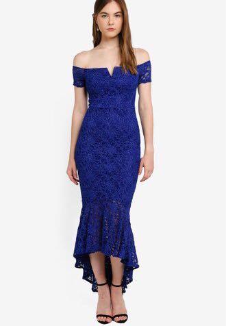 quiz royal blue bardot dress