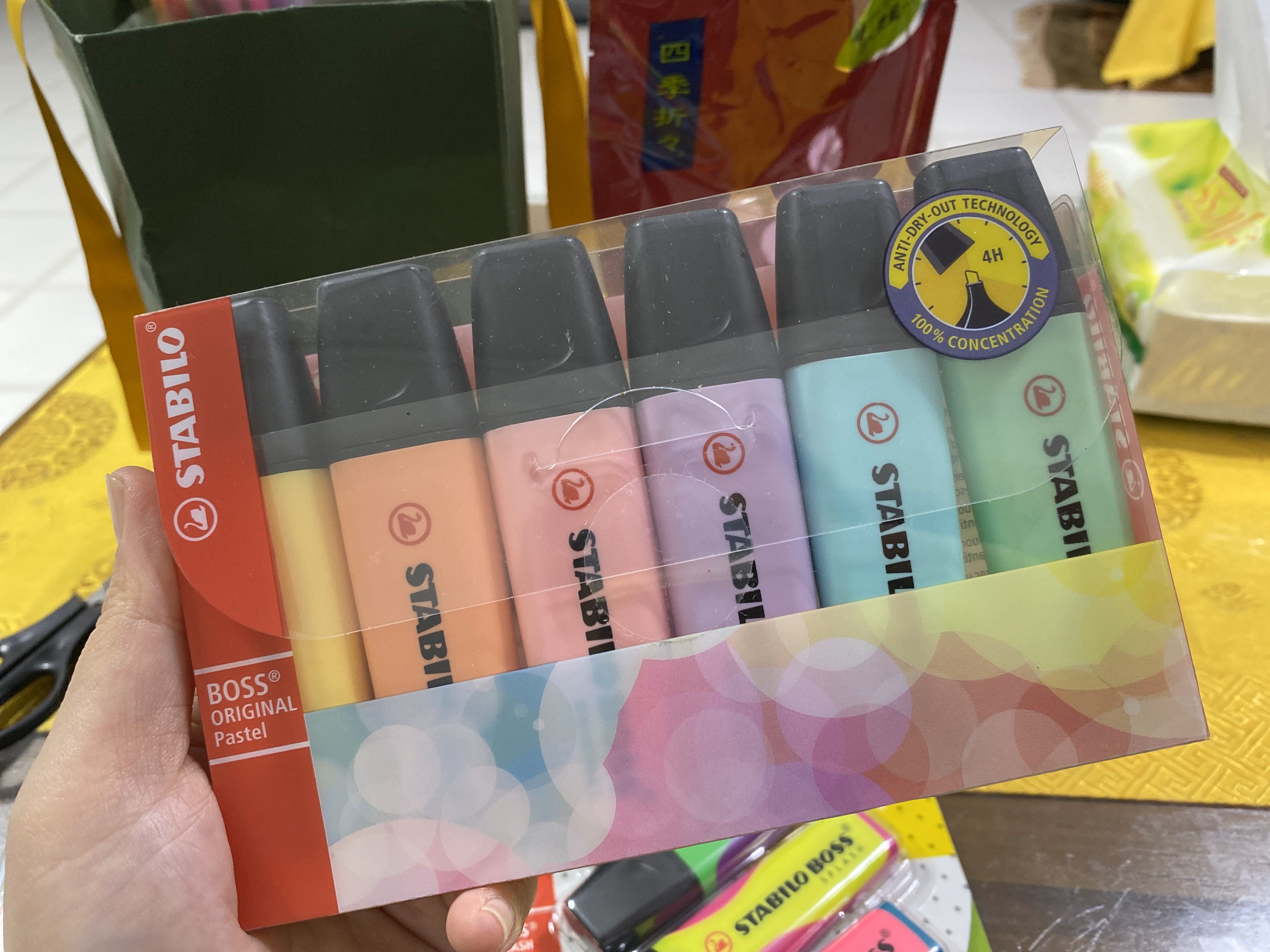 Stabilo Boss Original Pastel Edition Highlighter 6 S Books Stationery Stationery On Carousell