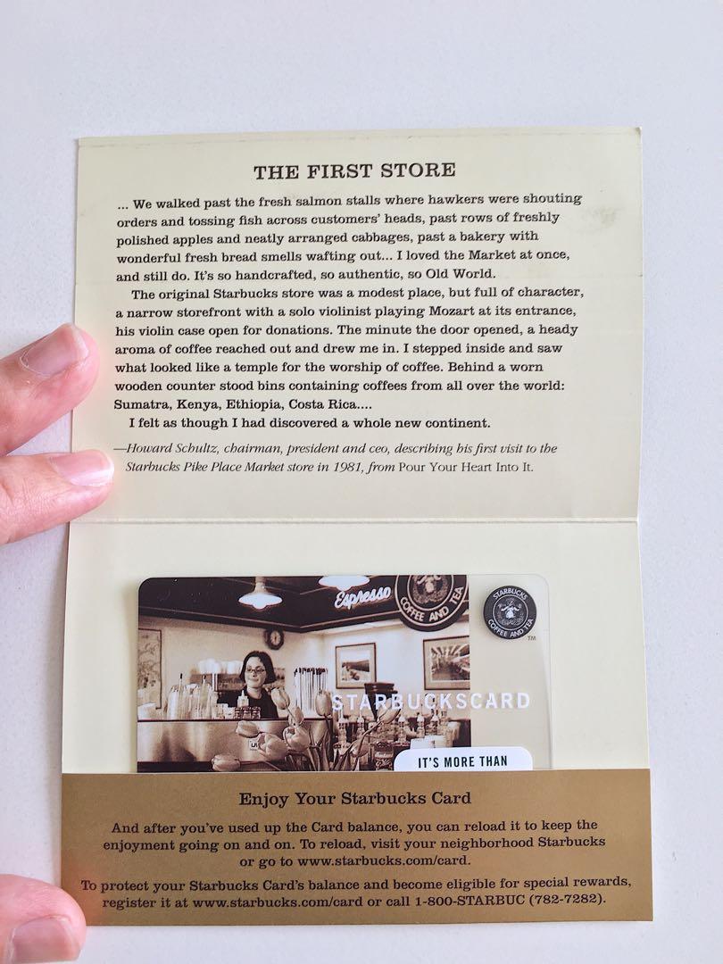 Starbucks FIRST Store 'Pike Place' ORIGINAL Logo gift card ...