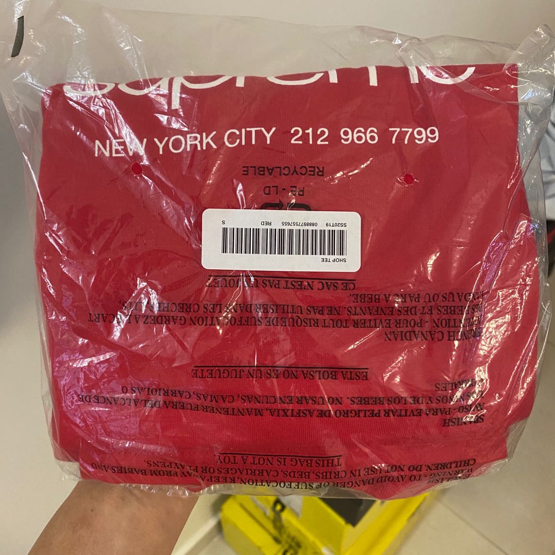 supreme shop tee red