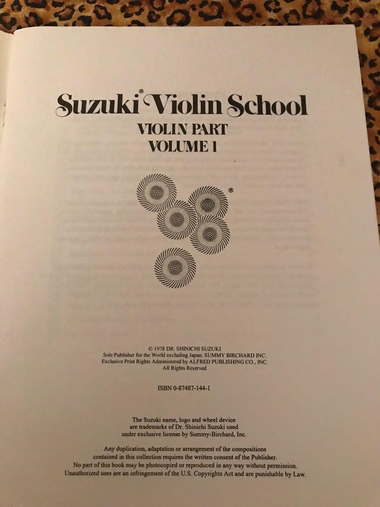 Suzuki Violin School Violin Part Volume 1, Hobbies & Toys, Books ...
