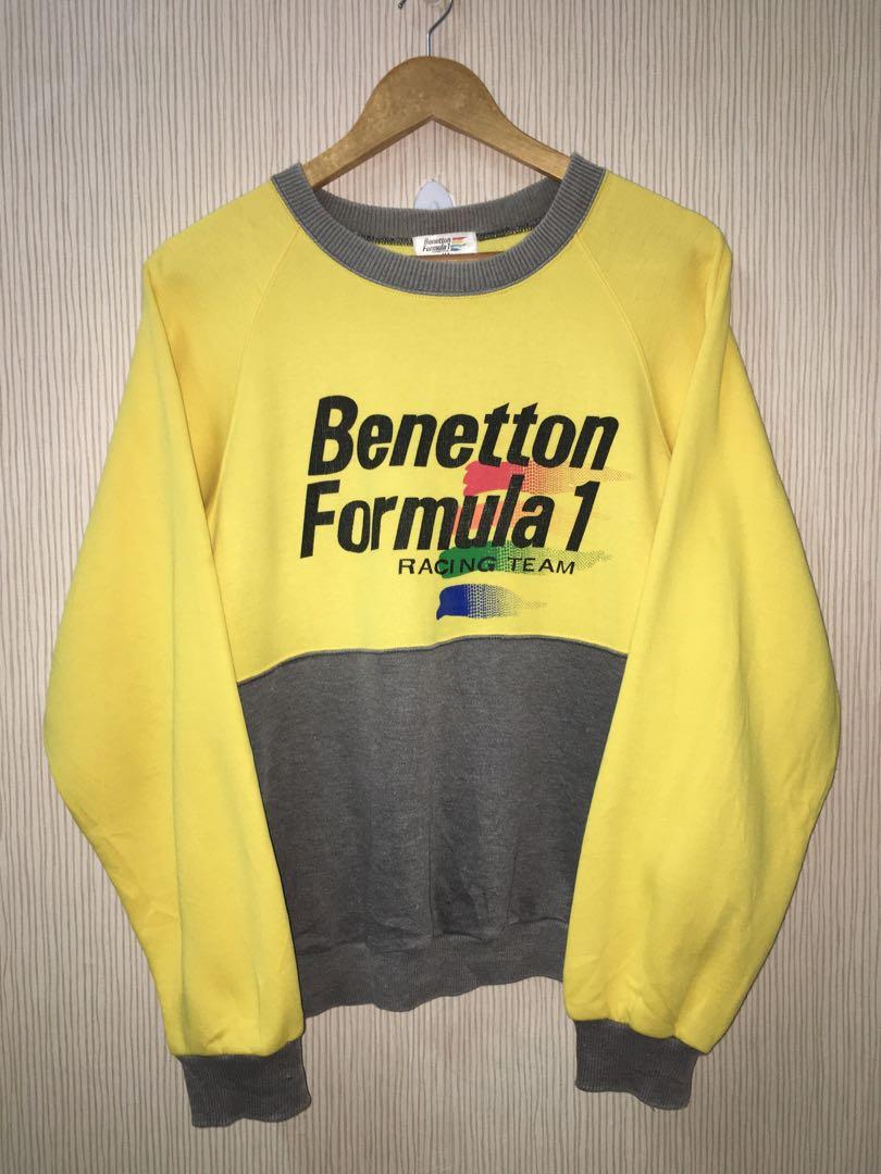 Vtg Benetton Formula 1 Sweatshirt 2 Tone Women S Fashion Clothes Tops On Carousell