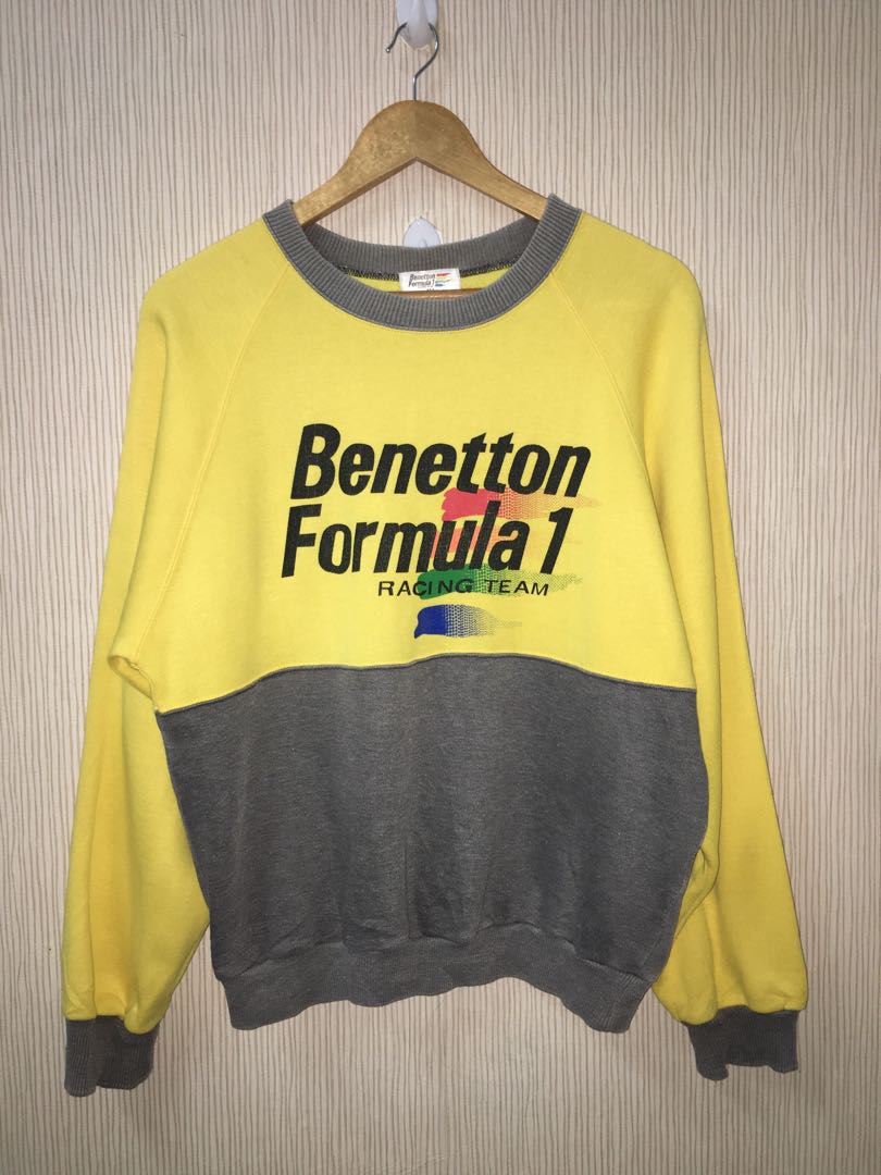 Vtg benetton formula 1 sweatshirt 2 tone Women s Fashion Tops
