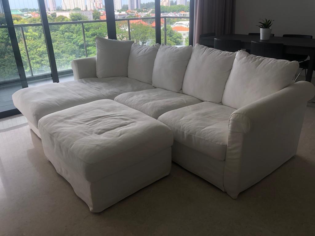 White Sectional Sofa Ikea Gronlid Furniture Sofas On Carousell
