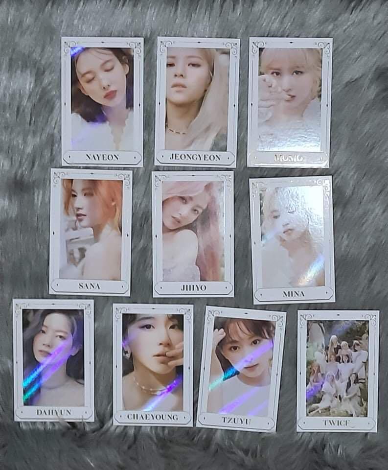 WTS/LFB • Twice Hologram Photocards (Category: K-Wave Merchandise) located in Pasig City. Submitted by teredgreat (Listing ID 1015425175, Image 1). Description: ✔️100% Official ✔️On hand ✔️Php 200 each ✔️Get all solo PC and get FREE Group PC ✔️Exclusive of sf MOP: Gcash / BDO MOD: JRS or Lalamove DM for inquiries & reservations 😊 .