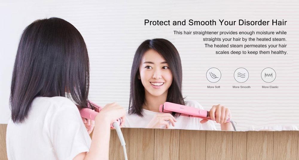 Xiaomi Yueli Professional Vapor Steam Hair Straightener Curler Salon Hair Styling 5 Levels adjustable Temperature Pink Beauty Personal Care Hair on Carousell