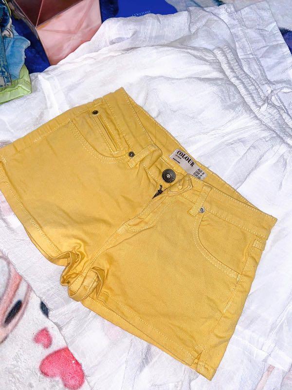 yellow denim pants