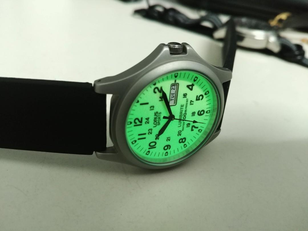 Lorus full new arrivals lumibrite dial watch