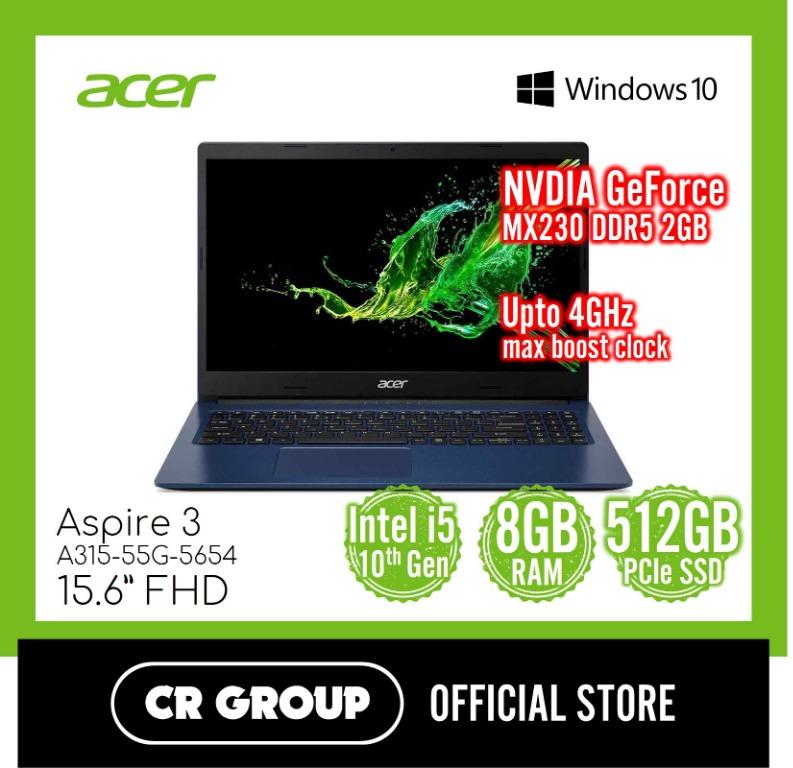 Acer I5 10th Gen Laptop Aspire 3 Same Day Delivery A315 55g 5654 Blue Electronics Computers On Carousell