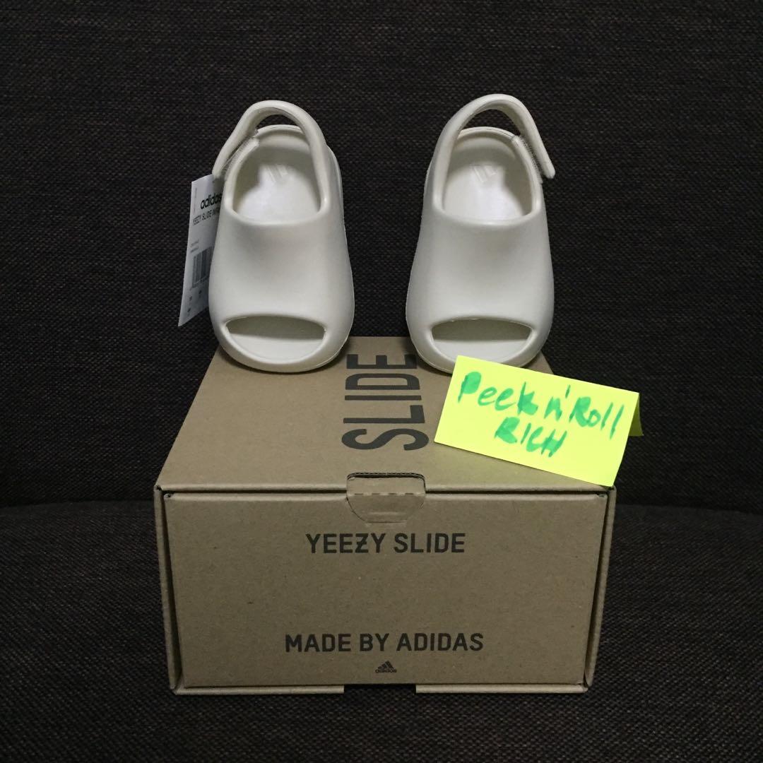 Adidas yeezy slides bone colorway size 4k 5k 7k, Men's Fashion, Footwear, Slippers & Slides on 