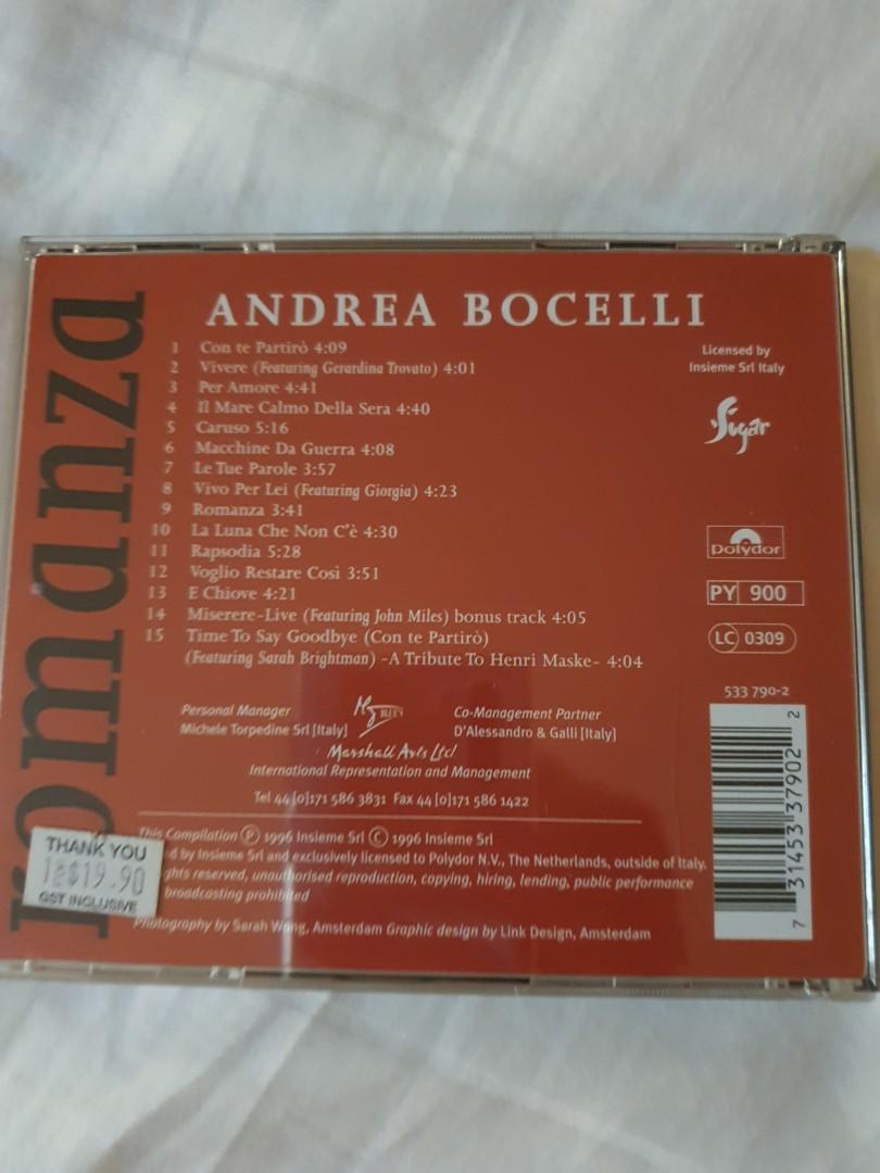 Andrea Bocelli Il Divo Music Media Cds Dvds Other Media On Carousell