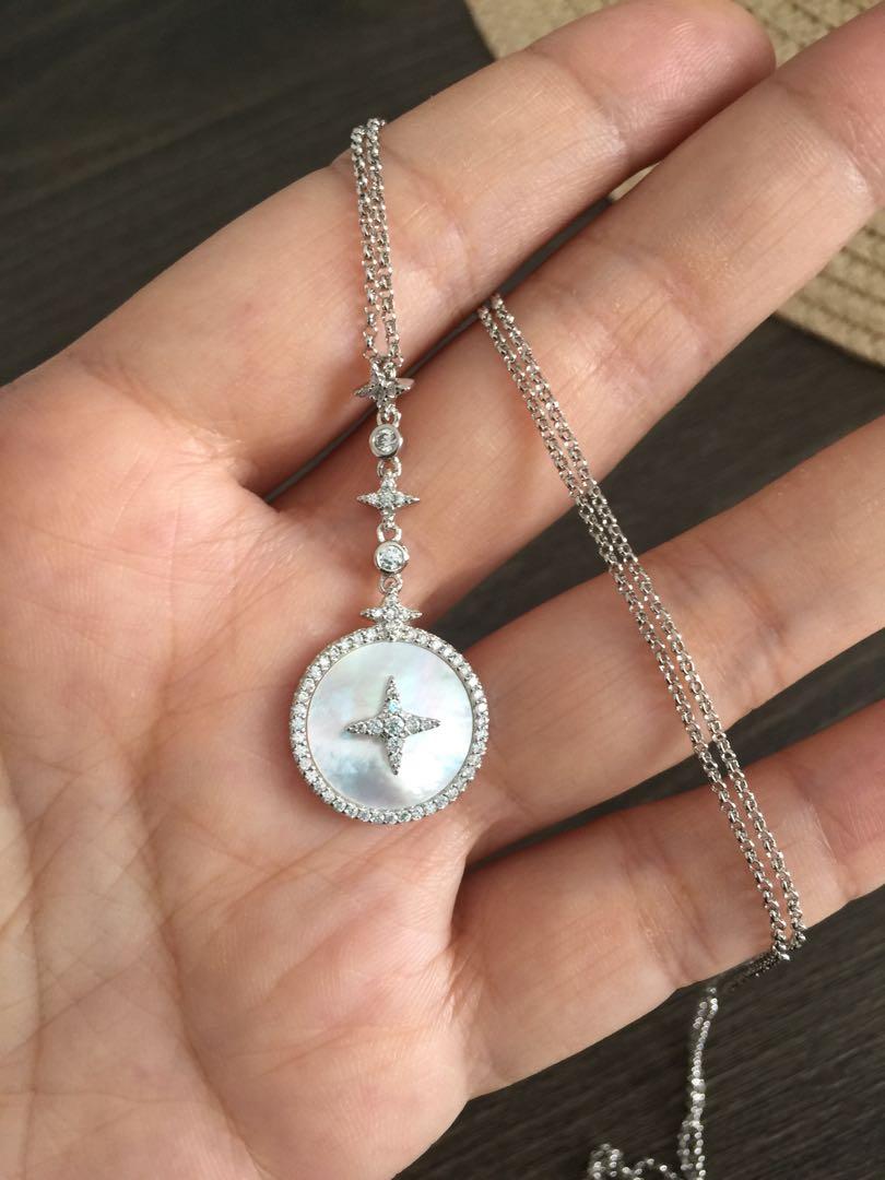 apm Monaco Star Necklace With Nacre Silver 925 Women s Fashion