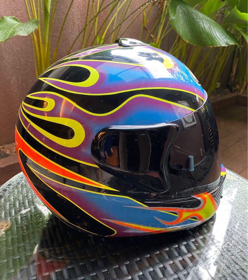 Arai OW Vibro Full Face Helmet (Category: Motorcycle Apparel) located in Singapore. Submitted by luckiman (Listing ID 1015556399, Image 3). Description: Helmet need Reconditioning . Comes with Visor. Dual sports Helmet. Size : Large or XL (please refer to photo) Classic Collector Helmet.