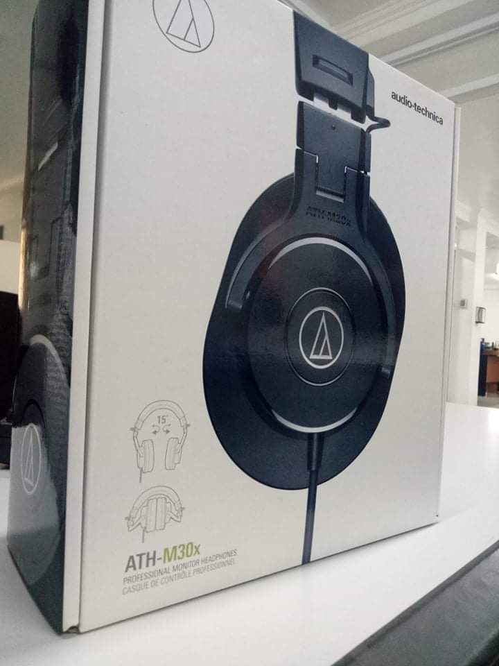 Audio Technica Ath M30x Professional Studio Monitor Headphones Black With Free Audio Technica Earphone Electronics Audio On Carousell