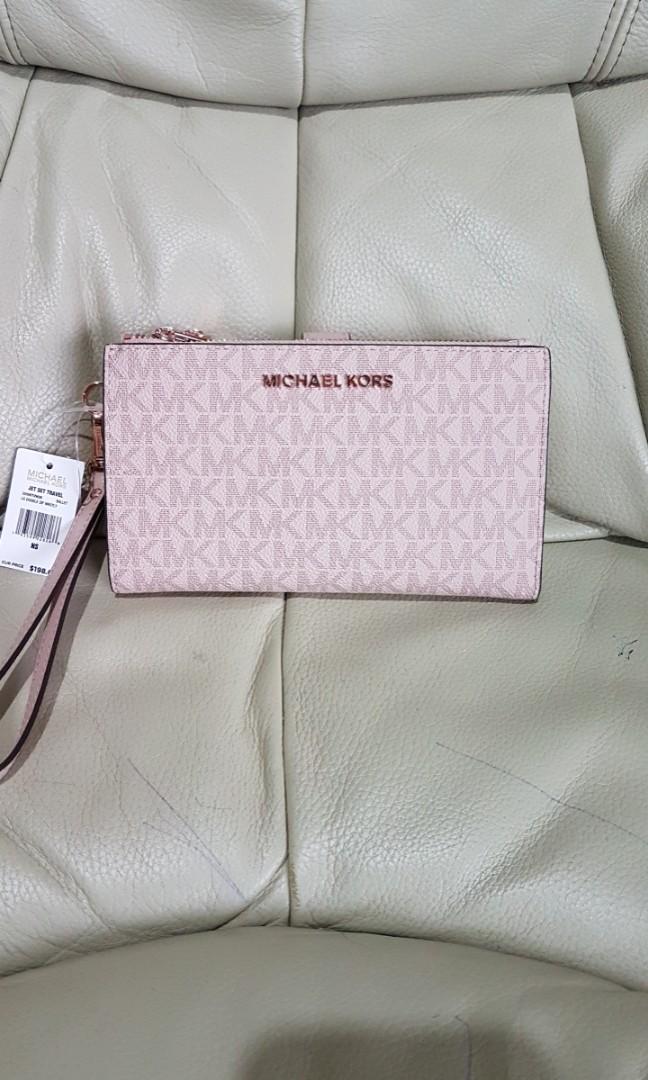 michael kors wristlet pink