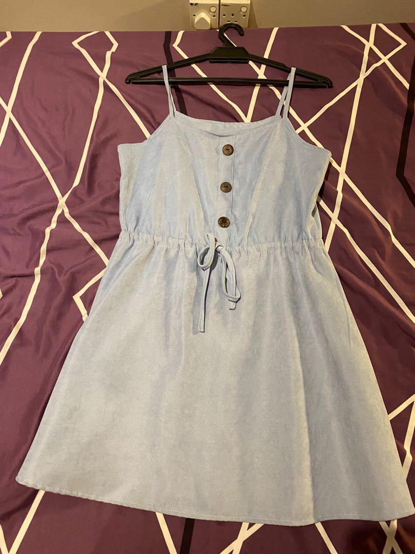baby blue suede dress