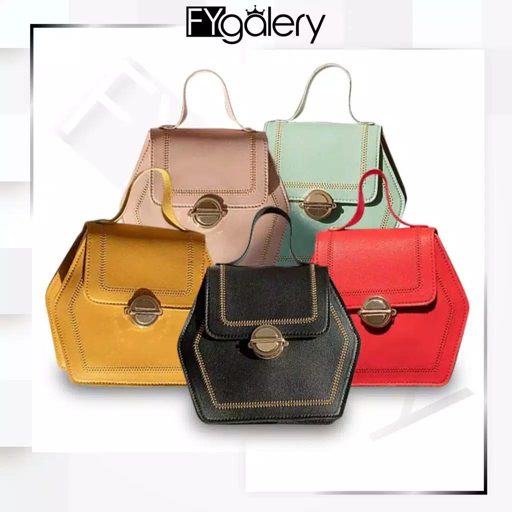 Fygalery Fyg1385 Tas Selempang Bentuk Persegi Enam Tas Bahu Fashion Wanita Murah Batam Import Yl 02 Btm Women S Fashion Bags Wallets Sling Bags On Carousell