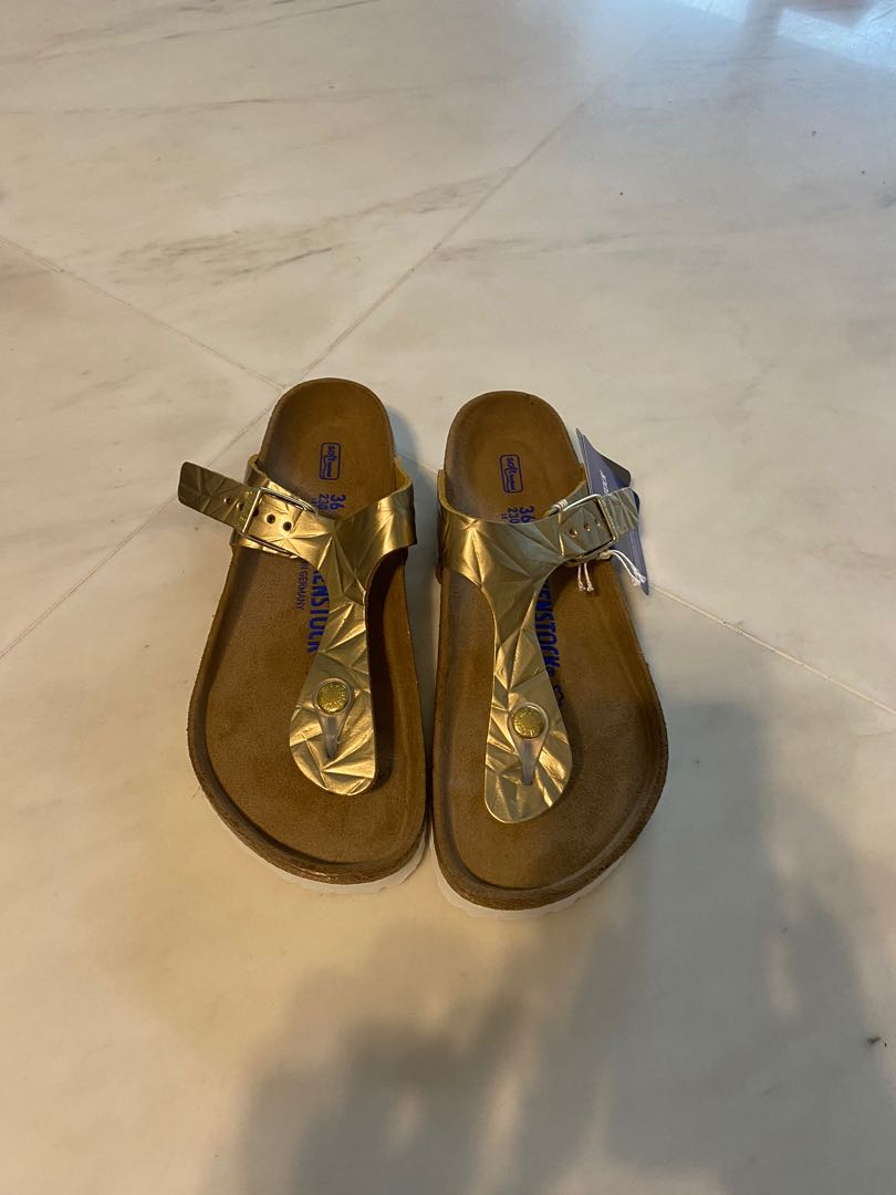 Birkenstock s Gold Gizeh size 36 Women s Fashion Footwear