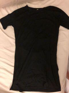 Black dress empty back