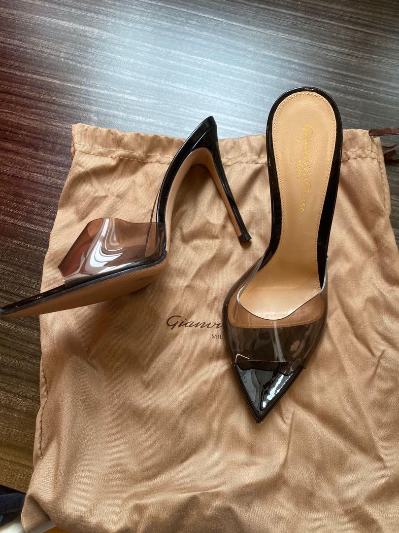Brand new Gianvito Rossi Perspex high heel slides