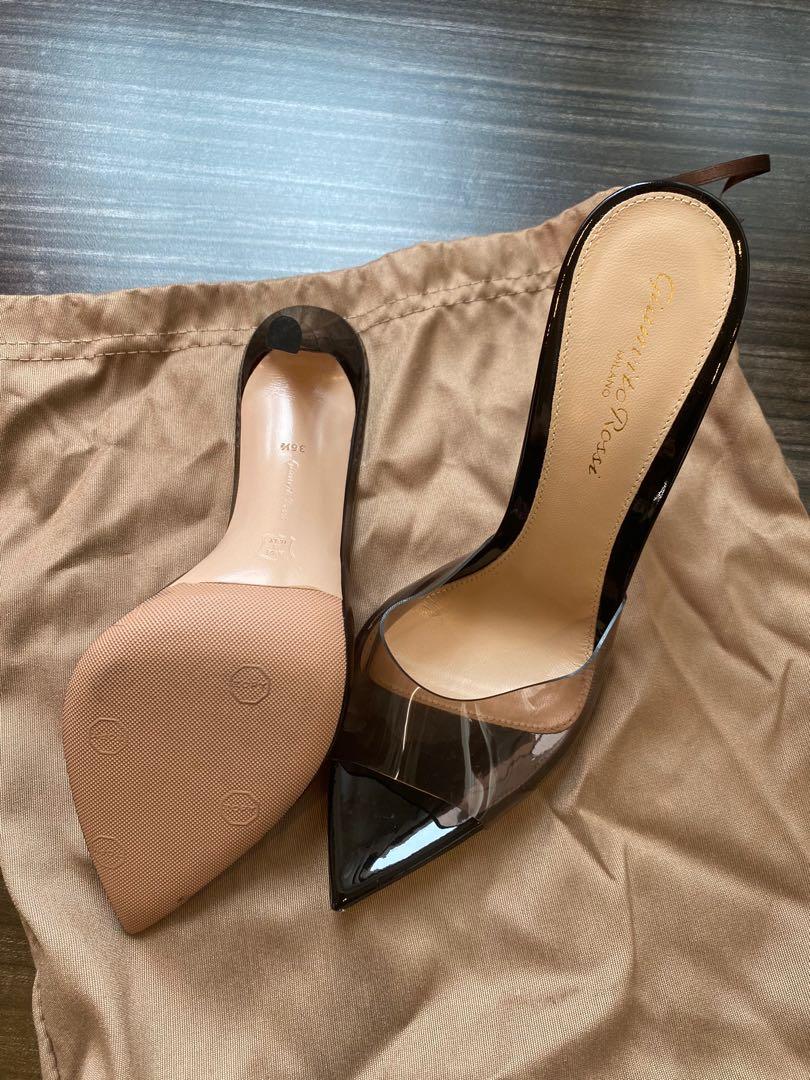 Gianvito rossi top perspex heels