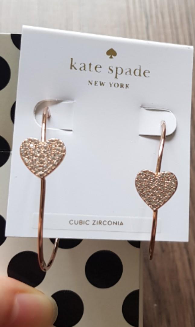 Kate spade heart cheap hoop earrings