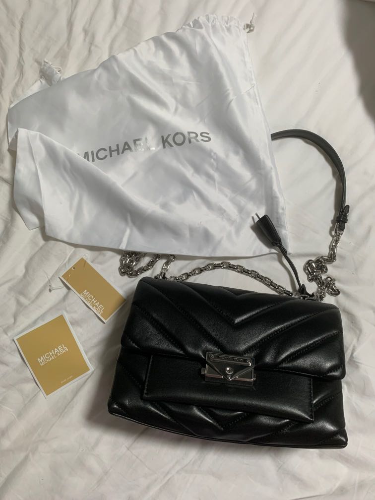 BRAND NEW] Michael Kors Cece Medium - Black with silver hardware, Women's  Fashion, Bags & Wallets, Cross-body Bags on Carousell