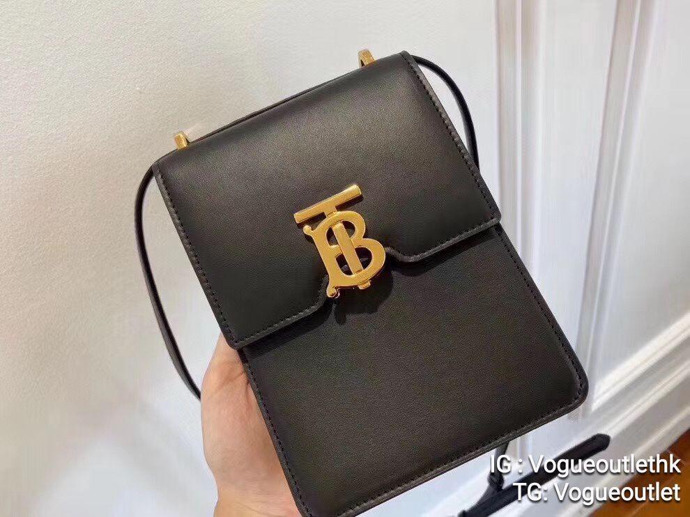 Burberry 20AW B Series 80330421 Leather Robin Bag (Black), 名牌 ...